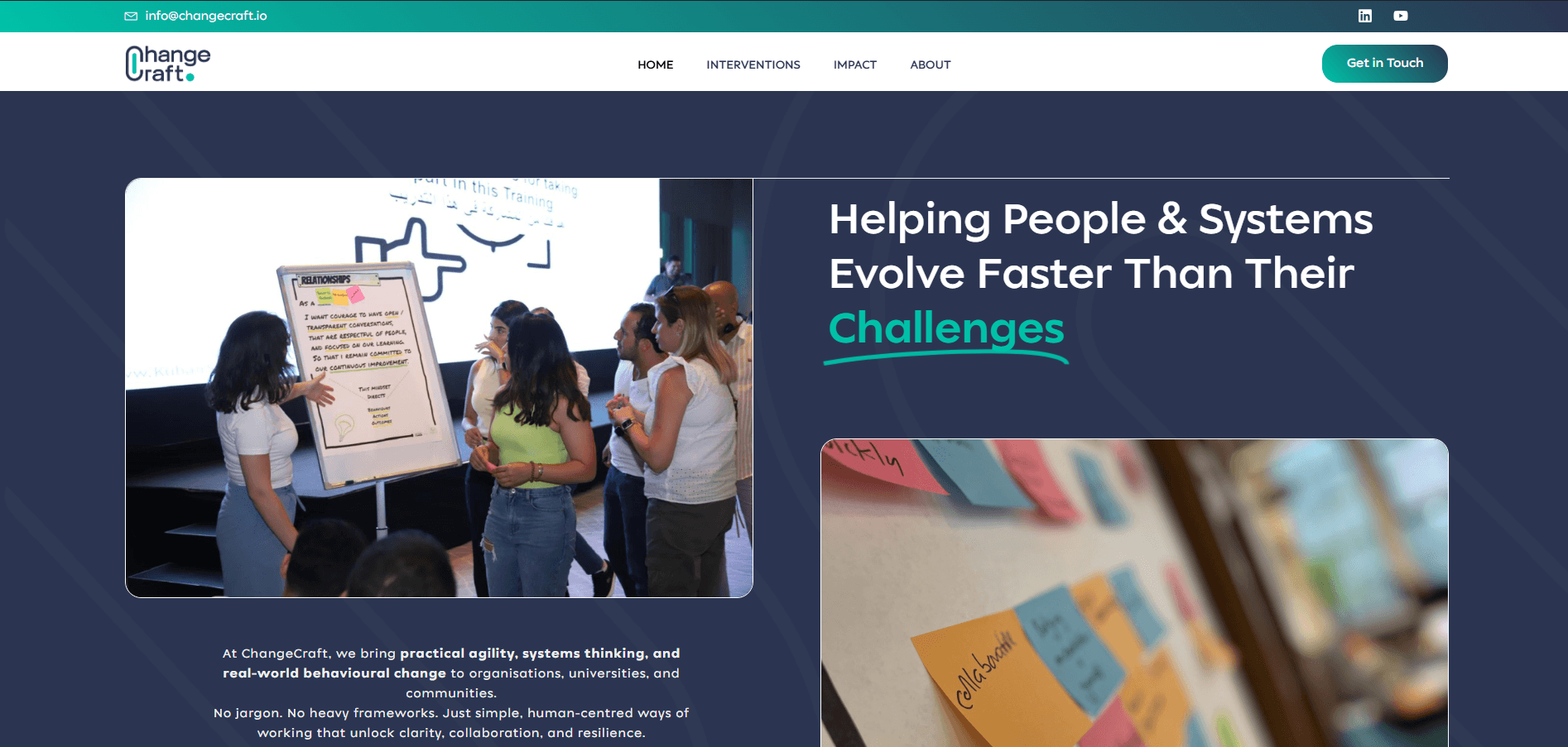ChangeCraft case study — Organizational Transformation — web design by Fredocloud Dubai & UAE
